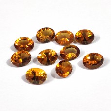 Madeira citrine 8x6mm oval concave cut 1.23 cts